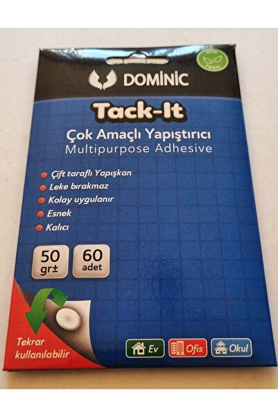 Modellino 60 Adetli 50gr Tack-it Dominic Çok Amaçlı Tekrar Kullanılabilir Ham...