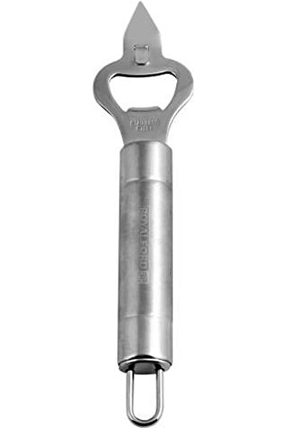 ROYALFORD Stainless Steel Bottle Opener with forked churchkey and crown cork ...