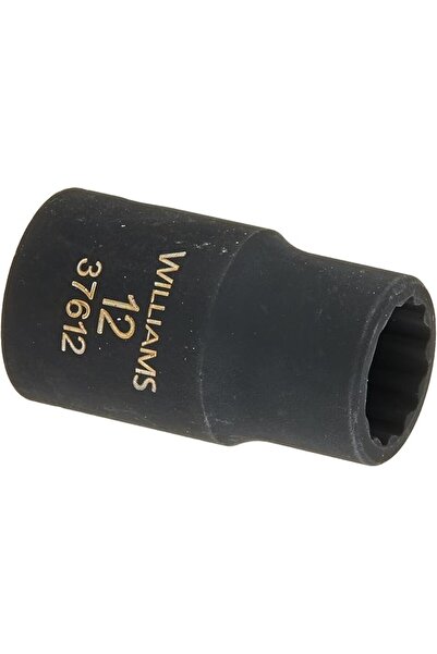 Williams 37612 1/2-Inch Drive 12mm Standard Impact Socket, 12-Point