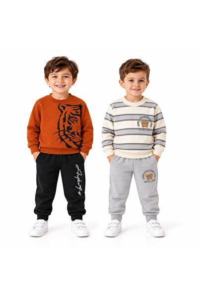 Milanlı Kids Erkek Çocuk Mevsimlik 2 Adet Alt Üst Eşofman Takımı
