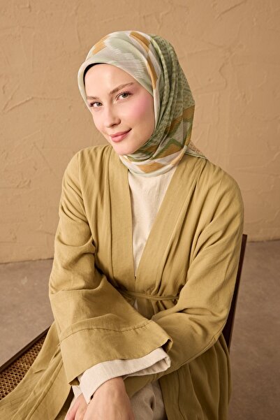 Silk Home Soft Eşarp Urban Patch Yeşil
