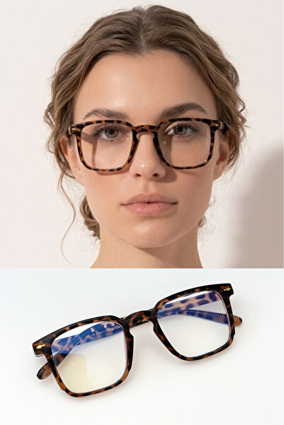 LUNE EYEWEAR JANE MAVİ IŞIK KORUMALI LEOPAR GÖZLÜK