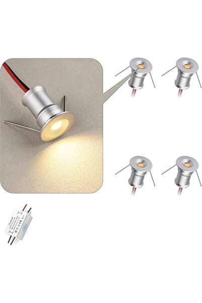 TERRIFI مصابيح LED صغيرة للإضاءة السفلية 1 واط، 75 لومن، 3000 كلفن أبيض دافئ ...