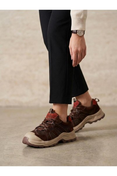 Guja 26K389 Kadın Hakiki Deri Bağcıklı Kalın Taban Sneaker Ayakkabı