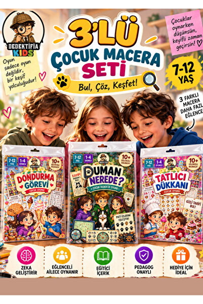 dedektifia 3-Pack Educational Kids Games and Activities Set for Ages 7-12 – I...