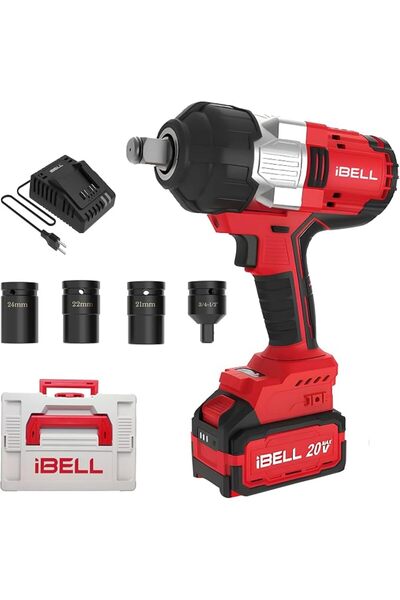 Ibello iBELL IBL BW1000 Cordless Impact Wrench 20V | 1000Nm High Torque | 4.0...