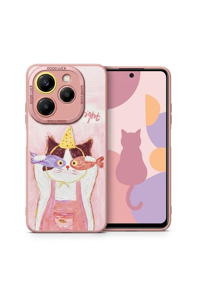 Nezih Case İnfinix Hot 30İ ile Uyumlu Kamera Korumalı Desenli Silikon Kılıf