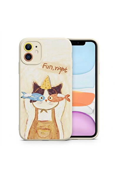 Nezih Case İphone 11 ile Uyumlu Kamera Korumalı Desenli Silikon Kılıf