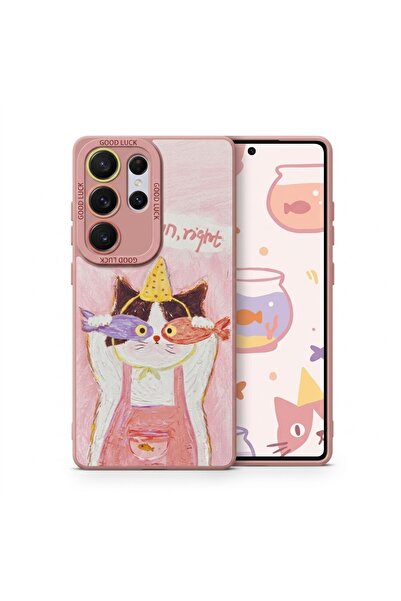 Nezih Case Samsung Galaxy S25 Ultra ile Uyumlu Kamera Korumalı Desenli Siliko...