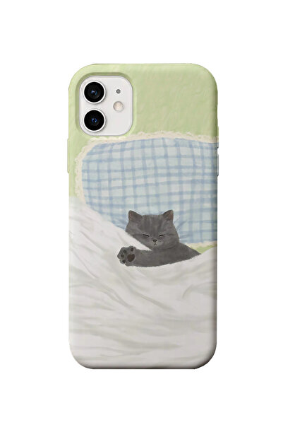 farifra iPhone 11 Uyumlu Desenli Silikon Lansman Telefon Kılıfı a.K874beyaz.png