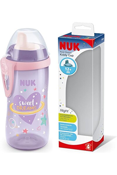 Nuk Kiddy Cup Night Toddler Cup | 12+ Months | 300 ml | Leak-Proof Toughened ...