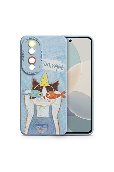 Nezih Case Honor 90 ile Uyumlu Kamera Korumalı Desenli Silikon Kılıf