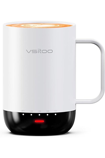 GENERAL كوب قهوة ذكي ذاتي التسخين VSITOO S3 Pro سعة 16 أونصة مع التحكم في درج...