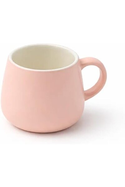 MARIA HOMES Ceramic Coffee Mug, Pink, Round Shape, Matte Finish