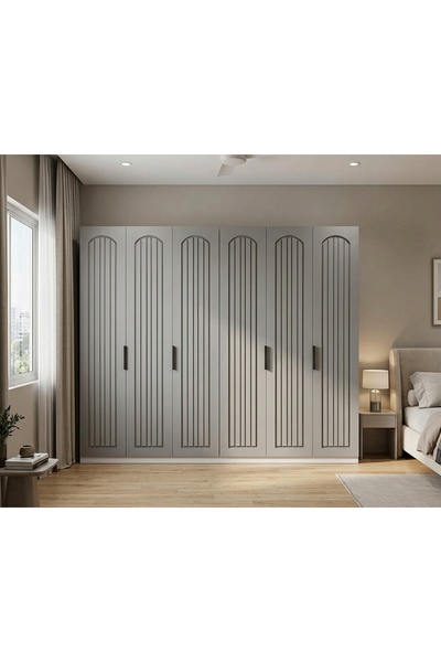 Dian Mobilya 6 Kapaklı MDF Gardırop 240 cm Genişlik 10 Raflı