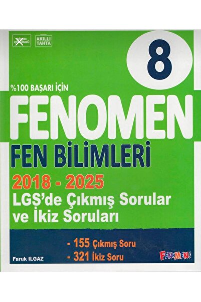 Fenomen Yayıncılık FENOMEN YAYINLARI FENOMEN 8.SINIF 2018-2025 FEN BİLİMLERİ ...