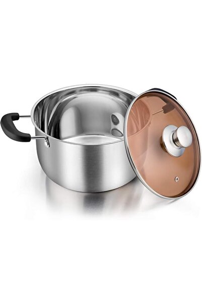 Arabest Stock Pot, Stainless Steel Small Cooking Pot with Lid for Boil Stew F...