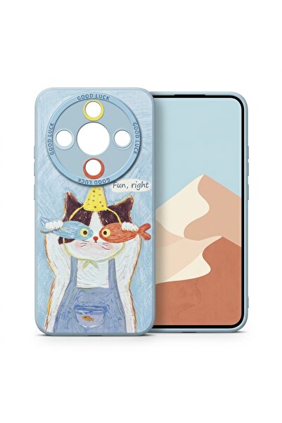 Nezih Case Honor Magic 8 Lite ile Uyumlu Kamera Korumalı Desenli Silikon Kılıf