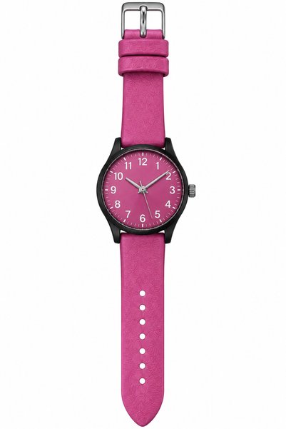 Generic Brand ساعة نسائية جلد وردي أنيقة 🌸 LOOSTER TIME