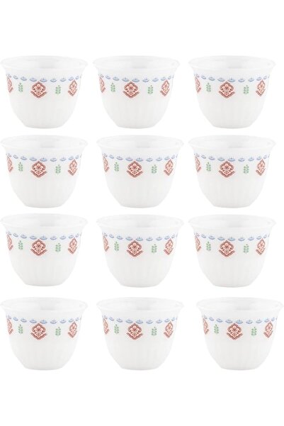Alsaif Home AlSaif Alkayf Coffee Cup 12-Pieces Set, Medium, Multicolor