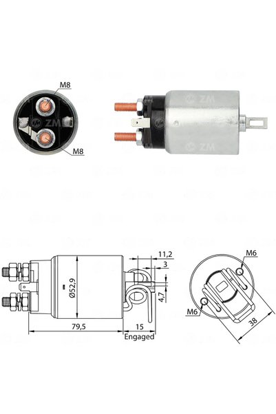 ZM 7981 صمام كهربائي للمحرك 12 فولت نيسان بيك أب (SS-1228)