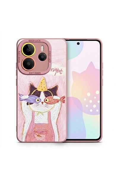 Nezih Case Redmi Note 14 ile Uyumlu Kamera Korumalı Desenli Silikon Kılıf