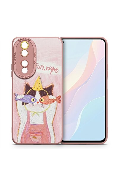 Nezih Case Honor 90 ile Uyumlu Kamera Korumalı Desenli Silikon Kılıf