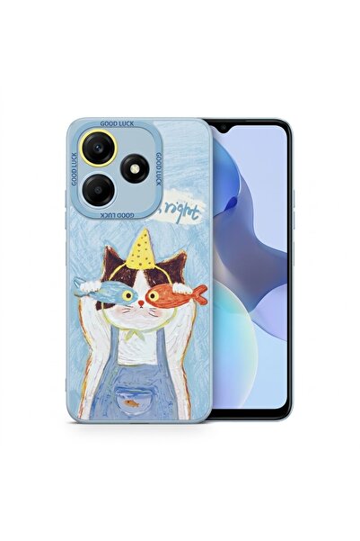 Nezih Case Tecno Spark 10 ile Uyumlu Kamera Korumalı Desenli Silikon Kılıf