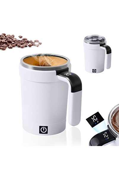 TERRIFI Automatic Magnetic Stirring Coffee Mug, Stainless Steel Self-Stirring...