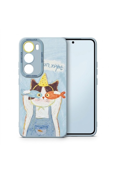 Nezih Case Vivo Y19S ile Uyumlu Kamera Korumalı Desenli Silikon Kılıf