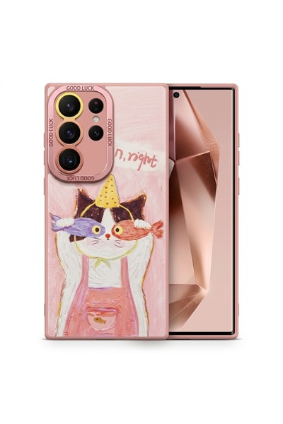 Nezih Case Samsung Galaxy S26 Ultra ile Uyumlu Kamera Korumalı Desenli Siliko...