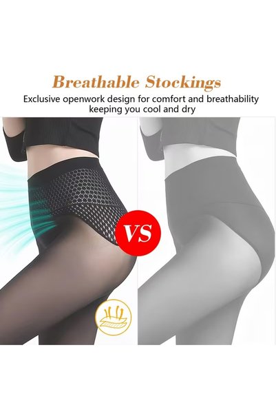 BADELMİRA Air Gloss 40 Den Shiny Pantyhose – Breathable Mesh Crotch Area, High Stretch and Smooth Appearance