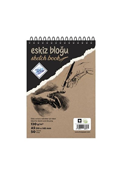 art liva Sketch and Drawing Notebook 120 Gr 50 Yp A5