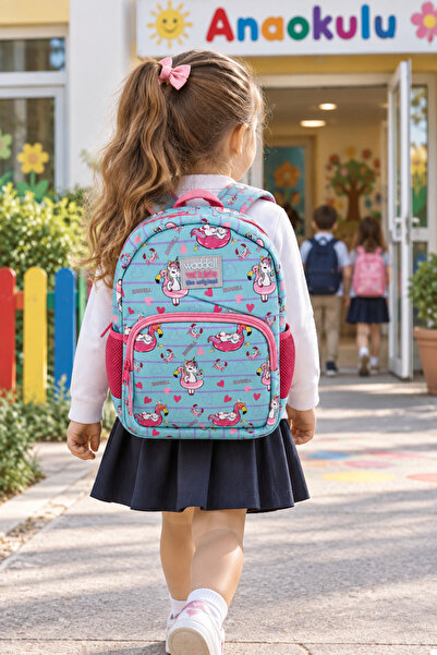 DODOMAR Heart Unicorn Kindergarten School Bag Kids Student Backpack Daily Use...