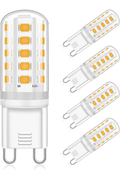 NALACAL مصابيح LED G9 بلون أبيض دافئ 3000 كلفن، 5 واط تعادل 40 واط من مصابيح ...