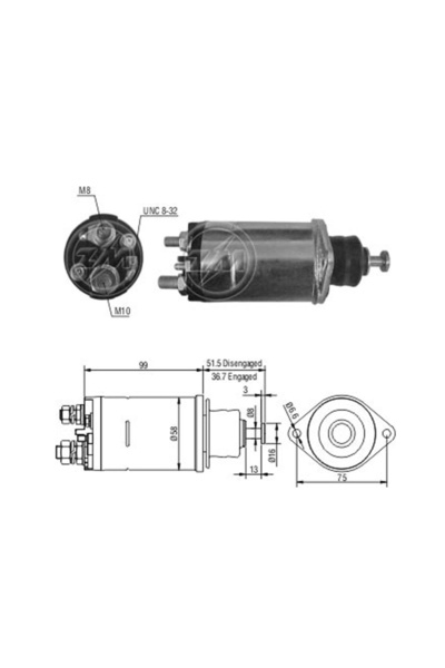 Generic Brand 806 Starter Solenoid 12V 28Mt Forklift Engineering Vehicle (Cbs...
