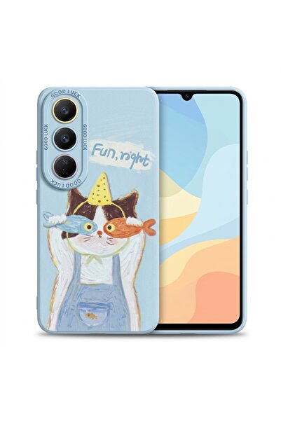 Nezih Case Vivo V50 Lite ile Uyumlu Kamera Korumalı Desenli Silikon Kılıf