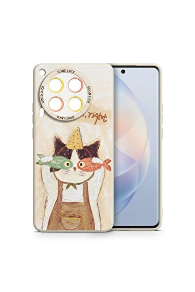 Nezih Case Tecno Camon 30 ile Uyumlu Kamera Korumalı Desenli Silikon Kılıf
