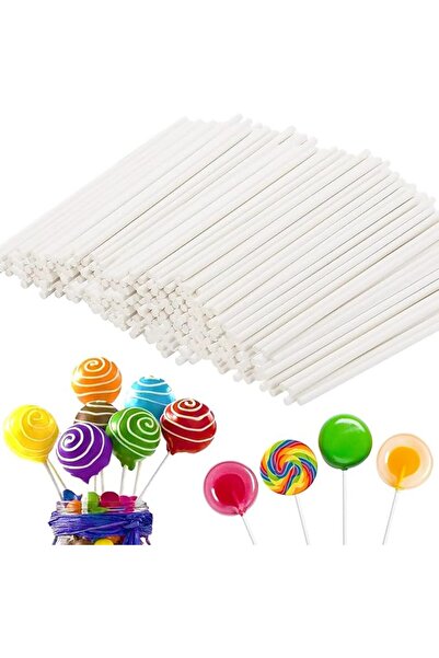 ALMEKAQUZ 100PCS 4 Inch Paper Lollipop Sticks, Cake Pop Sticks, Candy Apples,...