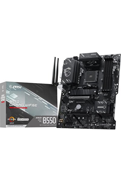 MSI B550 Gaming WIFI6E Anakart, ATX - AMD Ryzen 5000 Serisi, 5000 G Serisi, 4...
