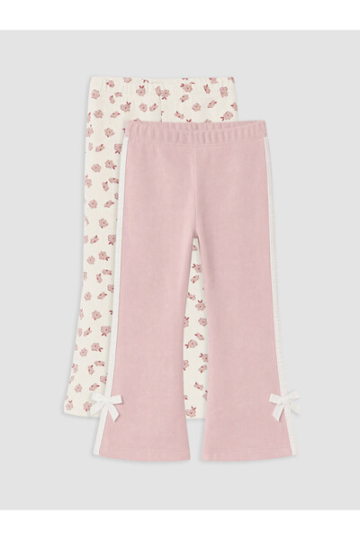 LC Waikiki Nevavm Farkıyla Lcw Baby Pink Baby Girl Leggings 2-Pack