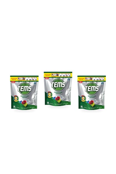 TEMS Capsule masina de spalat vase - Pachet 2+1 GRATIS - 108 capsule