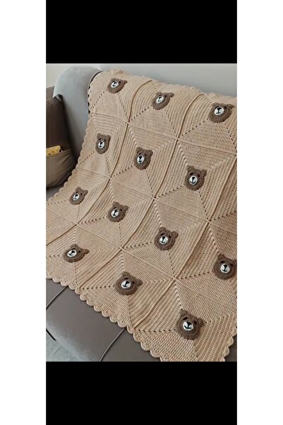 ARTTMACRAME El Örgüsü Bebek Battaniyesi 100x100 cm | Örgü Bebek Battaniyesi |...