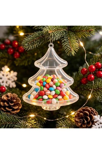 idei Accesoriu decorativ produs de Crăciun, ornament gol brad transparent 10×...