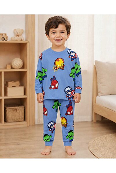 Liliboom Kids Boy's Heroes Printed Cotton Pajama Set