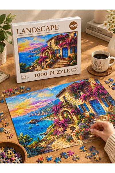Zoe 1000 Parça Puzzle Landscape Bougainvillea Körfezi / Bougainvillea Bay