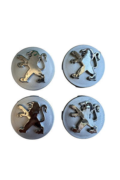 KÜB-AY TİCARET UYUMLU PEUGEOT JANT GÖBEĞİ 60 MM-4 LÜ SET GÜMÜŞ GRİ