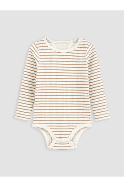 LC Waikiki Two Mt Shop Quality Lcw Baby Ecru Oval Collar Baby Boy Snap Fasten...