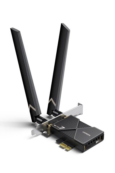 Ugreen Κάρτα Δικτύου BE6500 (55204), Wi-Fi 7 / Bluetooth 5.4, PCIe, Μαύρο