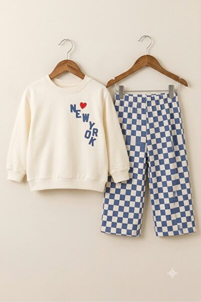 My Kids Wear Boy's Set 100% Cotton Sweatshirt Patterned 2-Piece Baby Boy&Child Set